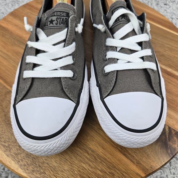 Converse Women 8 CTAS Shoreline Gray Canvas Low Top Casual Slip On Daily Sneaker - Picture 6 of 12